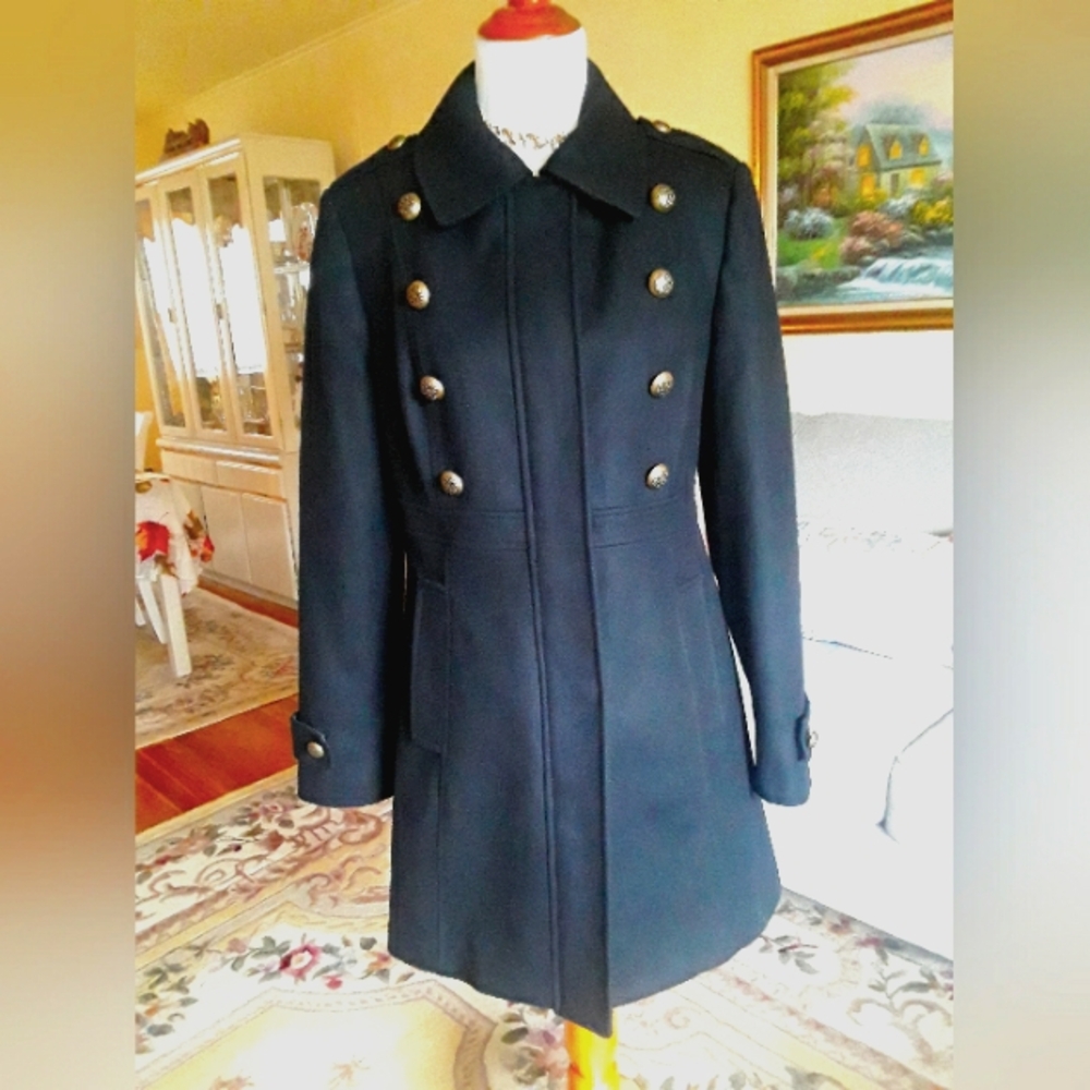 ESPIRIT BLACK Wool coat size L